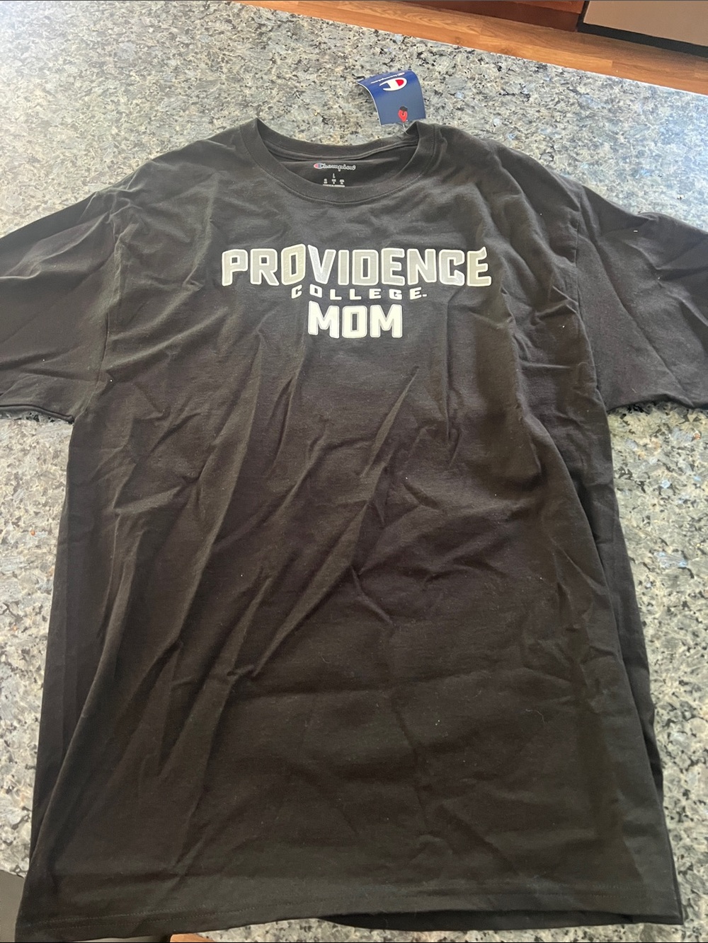 Champion Black Providence College MOM Logo Tee